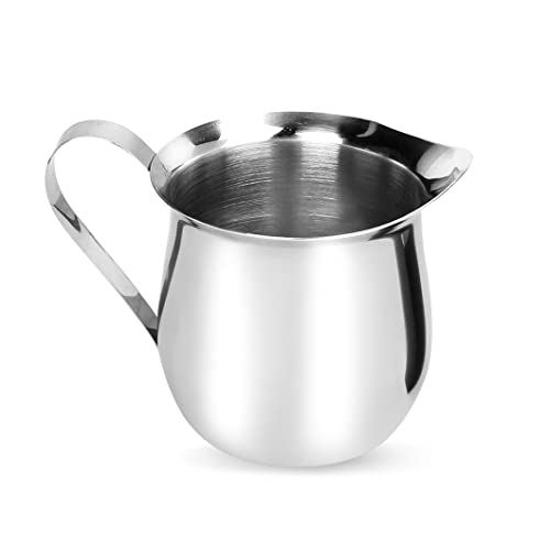 Rolin Roly 1pc 90ml Stainless Steel Bell Creamer Pitcher Mini Milchkännchen Perfekt für Cappuccino Sauce Espressomaschinen Kaffee (90ml) von Rolin Roly