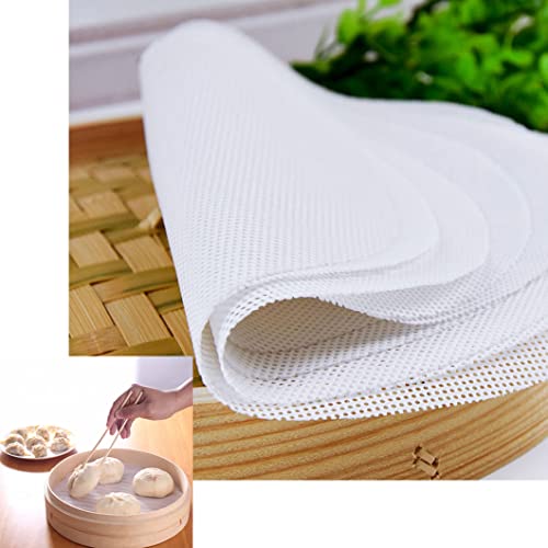 Rolin Roly 5PCS Wiederverwendbar Antihaft-Runde Steamer Pad Non Stick Gebäck Dim Sum Mesh Küche silikon dampfer matte (28cm) von Rolin Roly