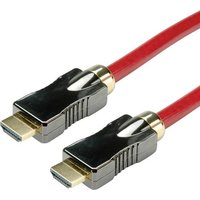 Roline HDMI Anschlusskabel HDMI-A Stecker, HDMI-A Stecker 3.00m Rot 11.04.5903 doppelt geschirmt, Ul von Roline