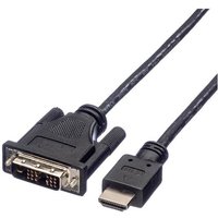 Roline DVI / HDMI Anschlusskabel DVI-D 18+1pol. Stecker, HDMI-A Stecker 5.00m Schwarz 11.04.5552 Ges von Roline