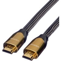 Roline HDMI Anschlusskabel HDMI-A Stecker, HDMI-A Stecker 2.00m Schwarz 11.04.5802 doppelt geschirmt von Roline