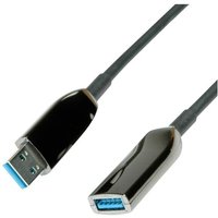 Roline USB-Kabel USB 3.2 Gen1 USB-A Buchse, USB-A Stecker 15m Schwarz 12.04.1076 von Roline