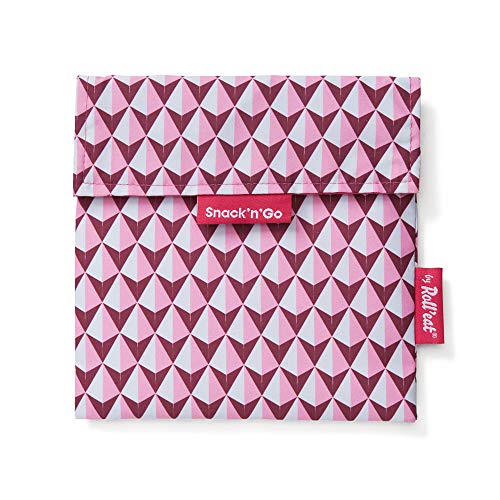 Roll'eat Snack'n'Go Tiles | Wiederverwendbarer und Ökologischer Sandwichhalter ohne BPA, Pink von Roll'eat