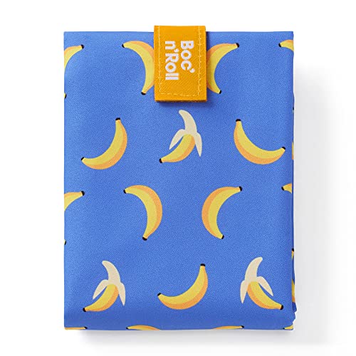 Roll'eat ® Boc'n'Roll Fruits Banana Design | Wiederverwendbare Sandwich-Tasche | Butterbrotdose | Ökologische Lebensmitteltüte| Wiederverwendbare und waschbare Sandwichfolie von Roll'eat