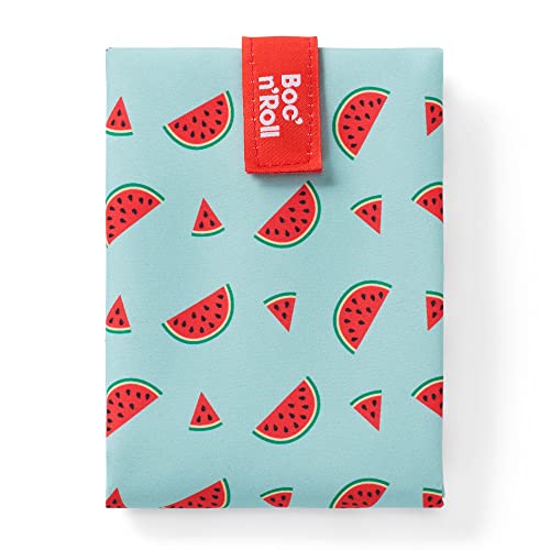 Roll'eat ® Boc'n'Roll Fruits Watermelon Design | Wiederverwendbare Sandwich-Tasche | Butterbrotdose | Ökologische Lebensmitteltüte| Wiederverwendbare und waschbare Sandwichfolie von Roll'eat