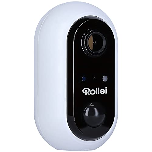 Rollei Überwachungskamera Wireless Security Cam 1080p, kabellose Überwachungskamera mit Full-HD Auflösung und App Steuerung. Geschützt nach IP64 von Rollei