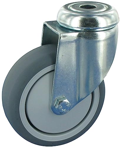 Rollentechnik Apparaterolle Lenkrolle ohne Feststeller Rad Thermoplastischer Gummi 100x30 mit Kugellager & Rückenloch Bauhöhe 132mm Tragfähigkeit 80 kg Rollentechnik Apparaterolle Lenkrolle ohne Feststeller Rad Thermoplastischer Gummi 100x30 mit Kugellager & Rückenloch Bauhöhe 132mm Tragfähigkeit 80 kg von Rollentechnik