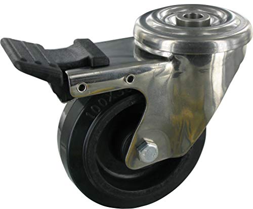 Rollentechnik Hitzebeständige Lenkrolle mit Feststeller Ø100 Silikon-Gummi Rückenloch bis 250°C Rollentechnik Hitzebeständige Lenkrolle mit Feststeller Ø100 Silikon-Gummi Rückenloch bis 250°C von Rollentechnik