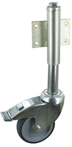 Rollentechnik Leiterrolle Leiterlenkrolle Lenkrolle Torrrolle Torlenkrolle Lenkrolle 100 mm Seitliche Anschraubplatte (Rollentechnik Lenkrolle mit Feststeller) von Rollentechnik