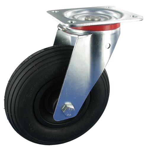 Rollentechnik Lenkrolle ohne Feststeller Rad Luftreifen Ø180x45 mit Rollenlager & Anschraubplatte Bauhöhe 210mm Tragfähigkeit 75 kg Rollentechnik Lenkrolle ohne Feststeller Rad Luftreifen Ø180x45 mit Rollenlager & Anschraubplatte Bauhöhe 210mm Tragfähigkeit 75 kg von Rollentechnik