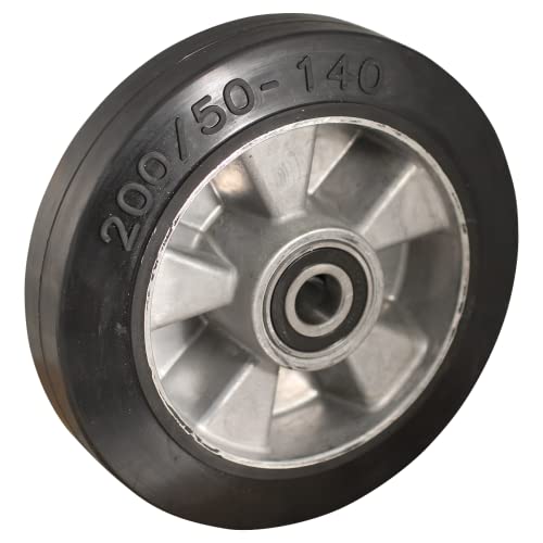Rad Aluminium, 200mm Durchmesser, Elastischer Gummi Lauffläche, Kugellager von Rollers