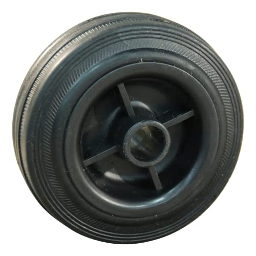 Rad PP, 100mm Durchmesser, Gummi Lauffläche, Gleitlager von Rollers