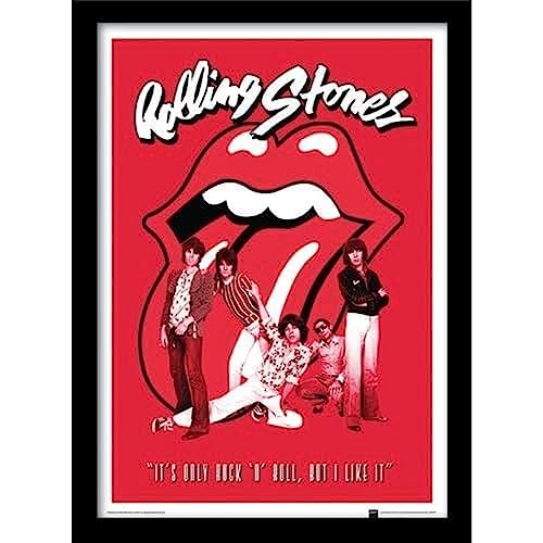Rolling Stones 'It's Only Rock n Roll' gerahmt Print,30 x 40 cm von Rolling Stones