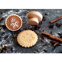 Gingermman Bread Stamp, Embossing Wood Engraved Stamp By Laser von rollinka