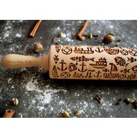 Nudelholz Groß, Teigroller Rolling Pin, Graviert Teigroller, Ein Geschenk Für Den Urlaub, Meer von RollingPinCollection