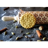 Nudelholz Groß, Teigroller Rolling Pin, Graviert Teigroller, Ein Geschenk Für Den Urlaub, Schnee von RollingPinCollection