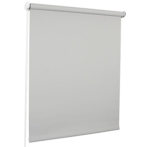 ROLLMAXXX Standard-Rollo Lichtdurchlässig Seitenzug Kettenzugrollo Tageslicht Sichtschutz (180 x 190 cm, Grau) von Rollmaxxx