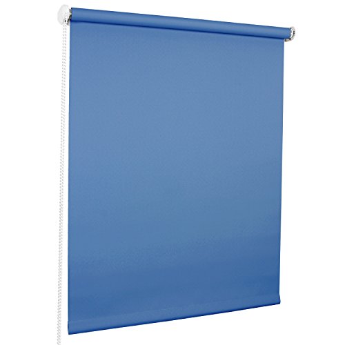 ROLLMAXXX Standard-Rollo Lichtdurchlässig Seitenzug Kettenzugrollo Tageslicht Sichtschutz (70 x 190 cm, Blau) von Rollmaxxx