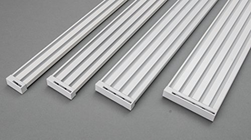ROLLMAYER glänzend Weiß Gardinenschiene ALU 2, 3, 4, 5-läufig Deckenbefestigung (2-läufig, 600cm - mit Faltenlegehaken) Aluminium Vorhangschiene für Schiebevorhang Vorhang, Gardinen von Rollmayer