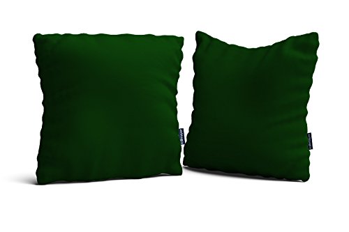 Rollmayer 2er Set Deko-Kissen Kissenhülle Kissenbezug Sofakissen Kollektion Vivid (Grün 25, 60x60cm) von Rollmayer