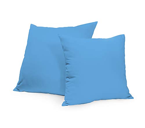 Rollmayer 2er Set Deko-Kissen Kissenhülle Kissenbezug Sofakissen Kollektion Vivid (Himmelblau 14, 40x40cm) von Rollmayer