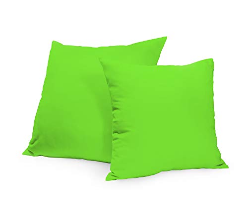Rollmayer 2er Set Deko-Kissen Kissenhülle Kissenbezug Sofakissen Kollektion Vivid (Seladongrün 24, 40x40cm) von Rollmayer