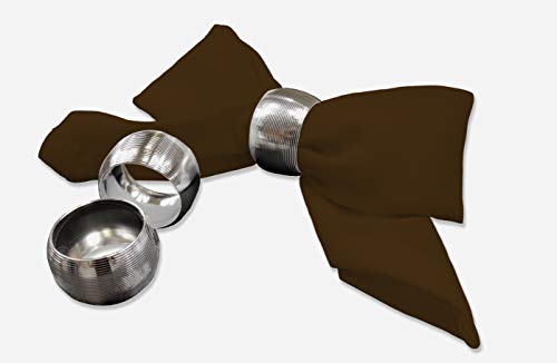 Rollmayer 2er Set Stoffservietten Kaffeeservietten Tischservietten Kollektion Vivid (Braun 28, 40x40cm) von Rollmayer
