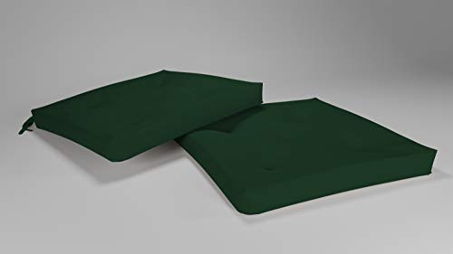 Rollmayer 2er Set Stuhlkissen mit Steppung Stuhlauflage Sitzkissen Sitzpolster Auflage für Stühle in Haus und Garten Kollektion Vivid (Flaschengrün 26, 40x40x4cm) von Rollmayer