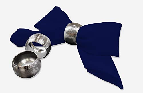 Rollmayer 4er Set Stoffservietten Kaffeeservietten Tischservietten Kollektion Vivid (Dunkel Blau 16, 35x35cm) von Rollmayer