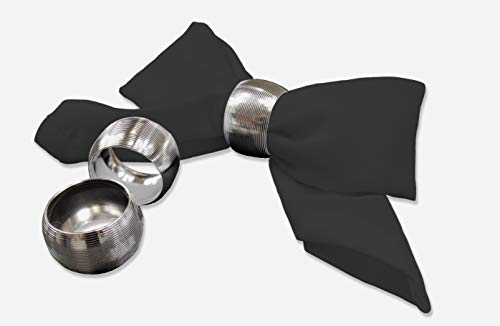 Rollmayer 6er Set Stoffservietten Kaffeeservietten Tischservietten Kollektion Vivid (Schwarz 34, 25x25cm) von Rollmayer