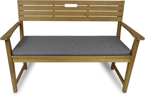 Rollmayer Bankkissen Bankauflage Sitzkissen Bankpolster Auflage für Bänke in Haus und Garten Kollektion Melange, 1 Stück (Aschgrau 20, 120x40x8cm) von Rollmayer