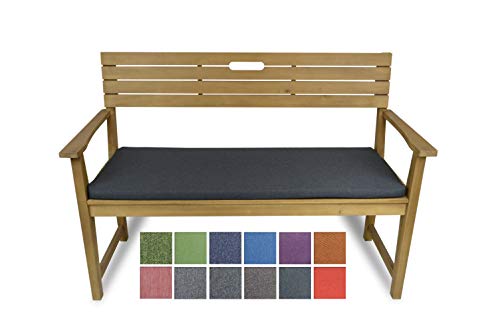 Rollmayer Bankkissen Bankauflage Sitzkissen Bankpolster Auflage für Bänke in Haus und Garten Kollektion Melange, 1 Stück (Grafit 22, 120x40x4cm) von Rollmayer