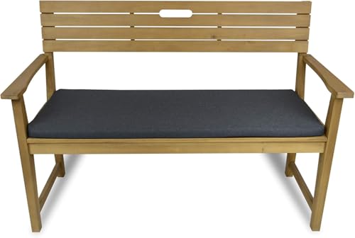 Rollmayer Bankkissen Bankauflage Sitzkissen Bankpolster Auflage für Bänke in Haus und Garten Kollektion Melange, 1 Stück (Grafit 22, 120x50x8cm) von Rollmayer