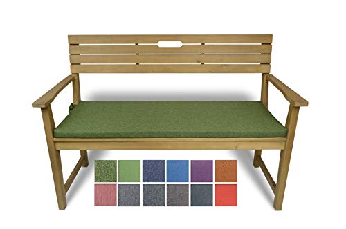 Rollmayer Bankkissen Bankauflage Sitzkissen Bankpolster Auflage für Bänke in Haus und Garten Kollektion Melange, 1 Stück (Grün 333, 120x50x4cm) von Rollmayer