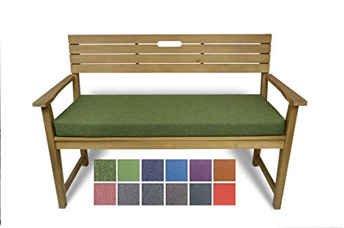 Rollmayer Bankkissen Bankauflage Sitzkissen Bankpolster Auflage für Bänke in Haus und Garten Kollektion Melange, 1 Stück (Grün 333, 140x40x8cm) von Rollmayer