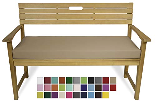 Rollmayer Bankkissen Bankauflage Sitzkissen Bankpolster Auflage für Bänke in Haus und Garten Kollektion Vivid, 1 Stück (Beige 3, 120x40x8cm) von Rollmayer