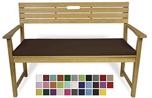 Rollmayer Bankkissen Bankauflage Sitzkissen Bankpolster Auflage für Bänke in Haus und Garten Kollektion Vivid, 1 Stück (Braun 28, 120x40x4cm) von Rollmayer