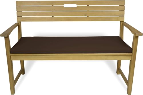 Rollmayer Bankkissen Bankauflage Sitzkissen Bankpolster Auflage für Bänke in Haus und Garten Kollektion Vivid, 1 Stück (Braun 28, 140x50x8cm) von Rollmayer