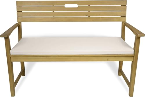 Rollmayer Bankkissen Bankauflage Sitzkissen Bankpolster Auflage für Bänke in Haus und Garten Kollektion Vivid, 1 Stück (Ecru 2, 140x40x8cm) von Rollmayer