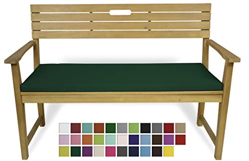 Rollmayer Bankkissen Bankauflage Sitzkissen Bankpolster Auflage für Bänke in Haus und Garten Kollektion Vivid, 1 Stück (Flaschengrün 26, 120x40x4cm) von Rollmayer