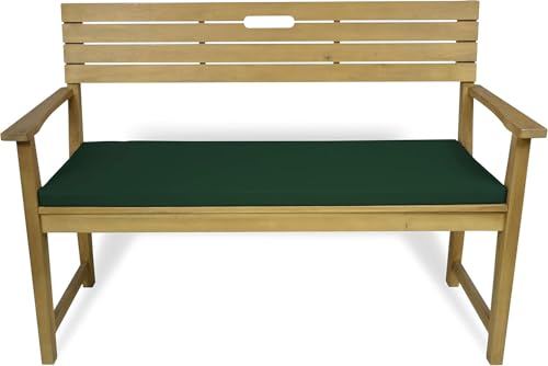 Rollmayer Bankkissen Bankauflage Sitzkissen Bankpolster Auflage für Bänke in Haus und Garten Kollektion Vivid, 1 Stück (Flaschengrün 26, 120x50x8cm) von Rollmayer