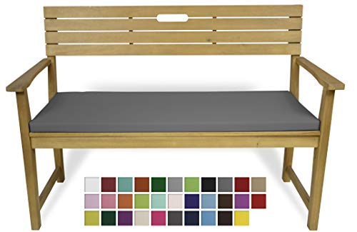 Rollmayer Bankkissen Bankauflage Sitzkissen Bankpolster Auflage für Bänke in Haus und Garten Kollektion Vivid, 1 Stück (Grafit 33, 120x40x4cm) von Rollmayer