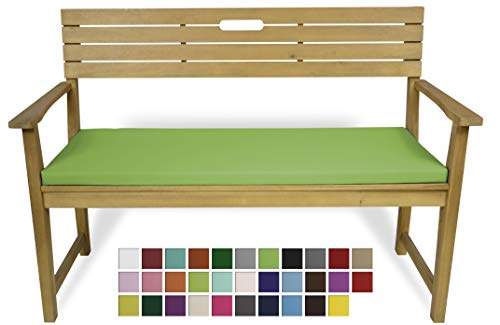 Rollmayer Bankkissen Bankauflage Sitzkissen Bankpolster Auflage für Bänke in Haus und Garten Kollektion Vivid, 1 Stück (Seladongrün 24, 120x40x4cm) von Rollmayer