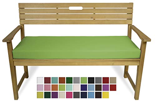 Rollmayer Bankkissen Bankauflage Sitzkissen Bankpolster Auflage für Bänke in Haus und Garten Kollektion Vivid, 1 Stück (Seladongrün 24, 120x50x8cm) von Rollmayer