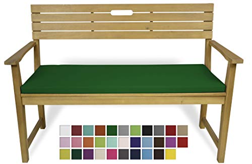 Rollmayer Bankkissen Bankauflage Sitzkissen Bankpolster Auflage für Bänke in Haus und Garten Kollektion Vivid, 1 Stück (Smaragdgrün 46, 160x40x4cm) von Rollmayer