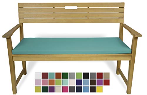 Rollmayer Bankkissen Bankauflage Sitzkissen Bankpolster Auflage für Bänke in Haus und Garten Kollektion Vivid, 1 Stück (Türkis 17, 140x50x4cm) von Rollmayer