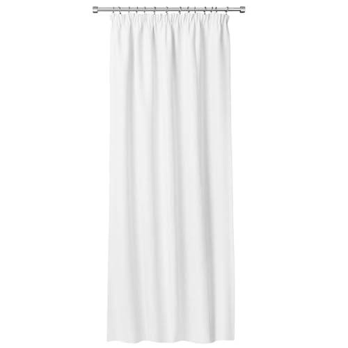 Rollmayer Fenstervorhang Vorhang mit Uniwersalband MELO (C4 Weiß, 140x175 BxH). Blickdicht Gardinen für Schlafzimmer, Kinderzimmer, Wohnzimmer, Fensterdekoration, Hochwertiger Vorhang von Rollmayer