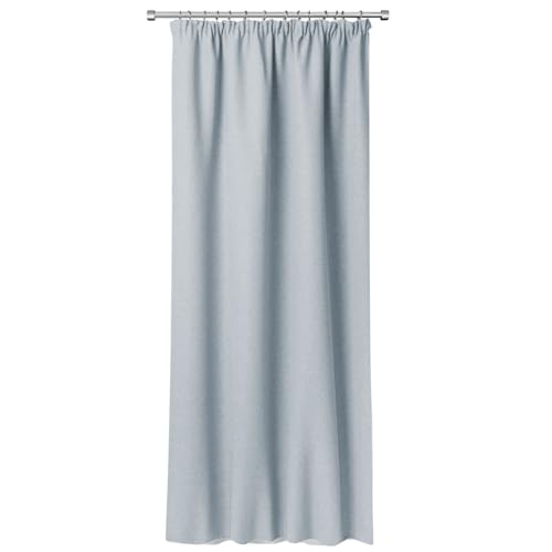 Rollmayer Fenstervorhang Vorhang mit Uniwersalband MELO (C7 Stahlblau, 140x150 BxH). Blickdicht Gardinen für Schlafzimmer, Kinderzimmer, Wohnzimmer, Fensterdekoration, Hochwertiger Vorhang von Rollmayer