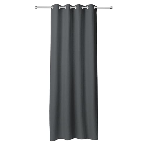 Rollmayer LuxShade Exklusiv Verdunkelungsvorhang Ösen (Graphit, B140xH150) – Moderner Thermovorhang, Blickdicht, pflegeleicht & langlebig, 1 Stück von Rollmayer
