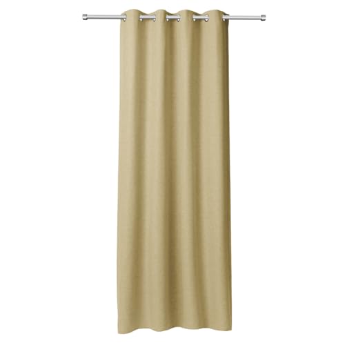 Rollmayer LuxShade Exklusiv Verdunkelungsvorhang Ösen (Heller Bernstein, B140xH150) – Moderner Thermovorhang, Blickdicht, pflegeleicht & langlebig, 1 Stück von Rollmayer